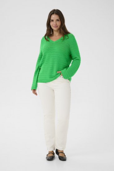 Kaffe Curve Metty Pullover Bright Green - Adīti džemperi - 