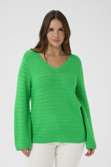 Kaffe Curve Metty Pullover Bright Green - Adīti džemperi - 