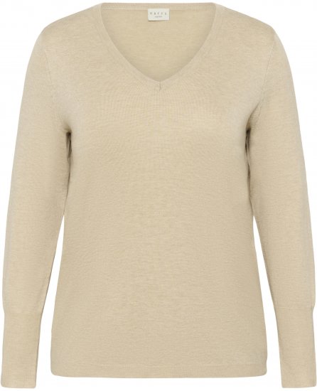 Kaffe Curve Lizzy Long Sleeve Pullover Feather Grey Melange - Adīti džemperi - 