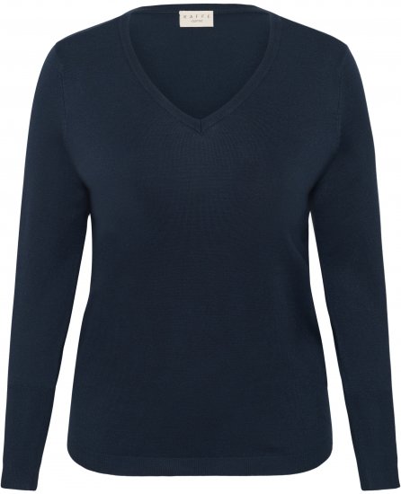 Kaffe Curve Lizzy Long Sleeve Pullover Midnight Marine - Adīti džemperi - 