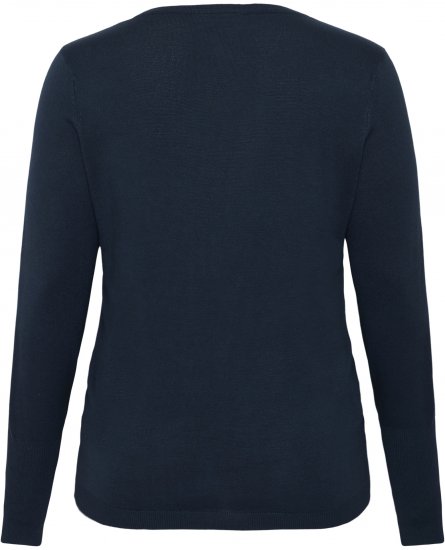 Kaffe Curve Lizzy Long Sleeve Pullover Midnight Marine - Adīti džemperi - 