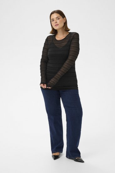 Kaffe Curve Hanna Lace Long Sleeve T-Shirt - Krekli ar garām piedurknēm - 