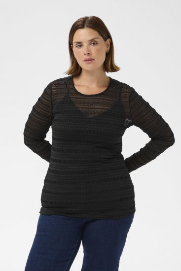 Kaffe Curve Hanna Lace Long Sleeve T-Shirt - Krekli ar garām piedurknēm - 