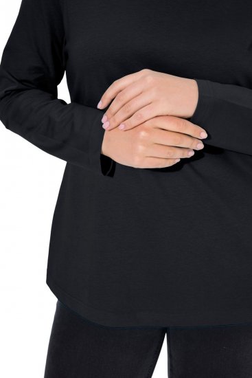 Ulla Popken Basic Long Sleeve Slim Fit Turtleneck Black - Džemperi un džemperi ar kapuci - Mīksti džemperi un jakas