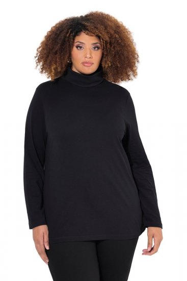 Ulla Popken Basic Long Sleeve Slim Fit Turtleneck Black - Džemperi un džemperi ar kapuci - Mīksti džemperi un jakas