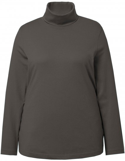 Ulla Popken Basic Long Sleeve Slim Fit Turtleneck Graphite Grey - Džemperi un džemperi ar kapuci - 
