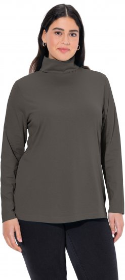 Ulla Popken Basic Long Sleeve Slim Fit Turtleneck Graphite Grey - Džemperi un džemperi ar kapuci - 