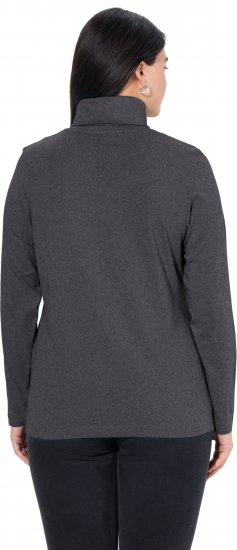 Ulla Popken Basic Long Sleeve Slim Fit Turtleneck Charcoal Grey Melange - Džemperi un džemperi ar kapuci - 