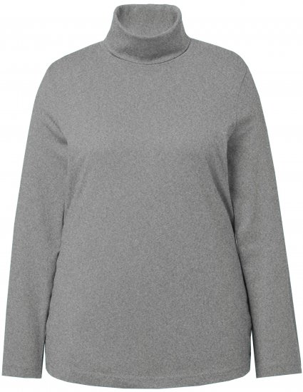 Ulla Popken Basic Long Sleeve Slim Fit Turtleneck Light Grey Melange - Džemperi un džemperi ar kapuci - 