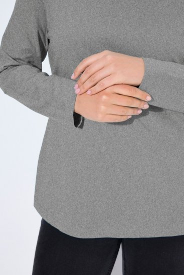 Ulla Popken Basic Long Sleeve Slim Fit Turtleneck Light Grey Melange - Džemperi un džemperi ar kapuci - Mīksti džemperi un jakas