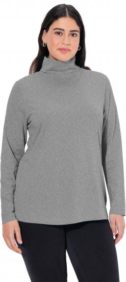 Ulla Popken Basic Long Sleeve Slim Fit Turtleneck Light Grey Melange - Džemperi un džemperi ar kapuci - 