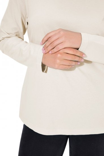 Ulla Popken Basic Long Sleeve Slim Fit Turtleneck Natural - Džemperi un džemperi ar kapuci - Mīksti džemperi un jakas