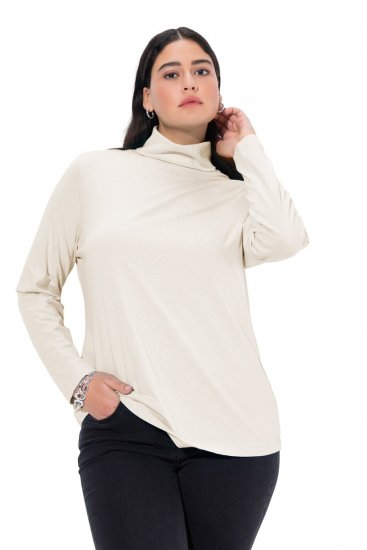 Ulla Popken Basic Long Sleeve Slim Fit Turtleneck Natural - Džemperi un džemperi ar kapuci - Mīksti džemperi un jakas