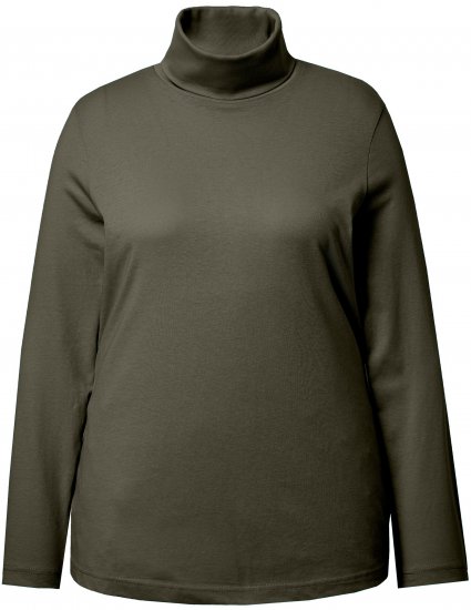Ulla Popken Basic Long Sleeve Slim Fit Turtleneck Olive - Džemperi un džemperi ar kapuci - 