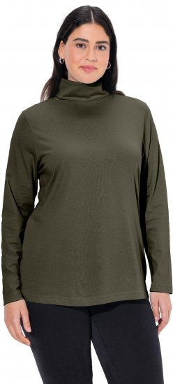 Ulla Popken Basic Long Sleeve Slim Fit Turtleneck Olive - Džemperi un džemperi ar kapuci - 