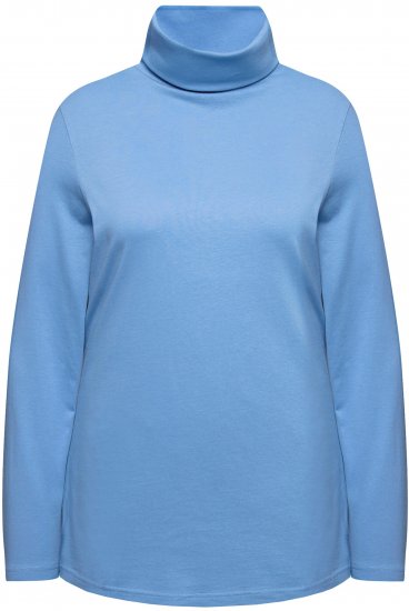 Ulla Popken Basic Long Sleeve Slim Fit Turtleneck Light Cornflower - Džemperi un džemperi ar kapuci - 