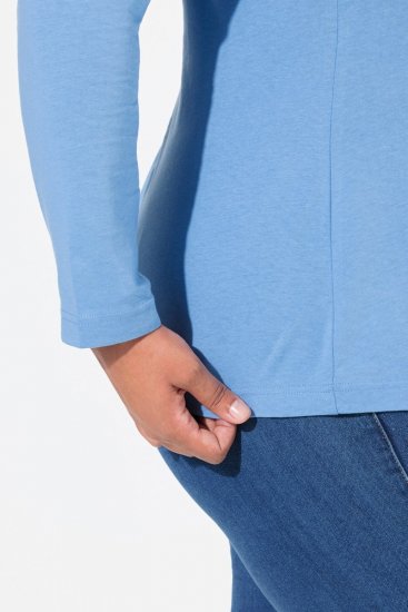 Ulla Popken Basic Long Sleeve Slim Fit Turtleneck Light Cornflower - Džemperi un džemperi ar kapuci - Mīksti džemperi un jakas