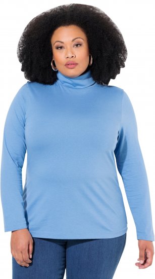 Ulla Popken Basic Long Sleeve Slim Fit Turtleneck Light Cornflower - Džemperi un džemperi ar kapuci - 