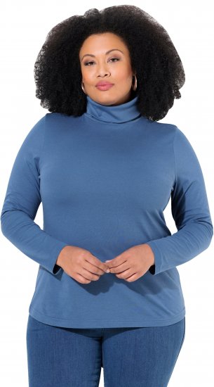 Ulla Popken Basic Long Sleeve Slim Fit Turtleneck Ink Blue - Džemperi un džemperi ar kapuci - 