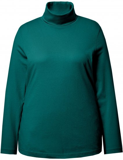 Ulla Popken Basic Long Sleeve Slim Fit Turtleneck Teal Green - Džemperi un džemperi ar kapuci - 