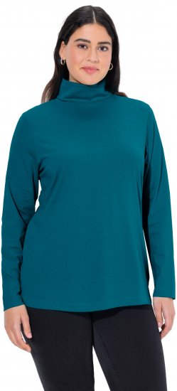 Ulla Popken Basic Long Sleeve Slim Fit Turtleneck Cerulean - Džemperi un džemperi ar kapuci - 