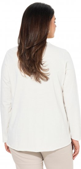 Ulla Popken Star Long Sleeve Graphic Tee Off-White - Apdrukāti T-krekli sievietēm - 
