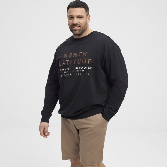 North Latitude Sweatshirt Black TALL - VĪRIEŠU APĢĒRBS MT-6XLT - Apģērbs gariem vīriešiem