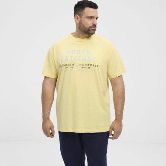 North Latitude T-Shirt Printed Short Sleeve Yellow - T-krekli - T-krekli - 2XL-14XL