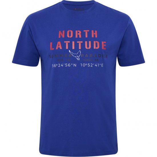 North Latitude T-shirt Printed Short Sleeve Blue - T-krekli - T-krekli - 2XL-14XL