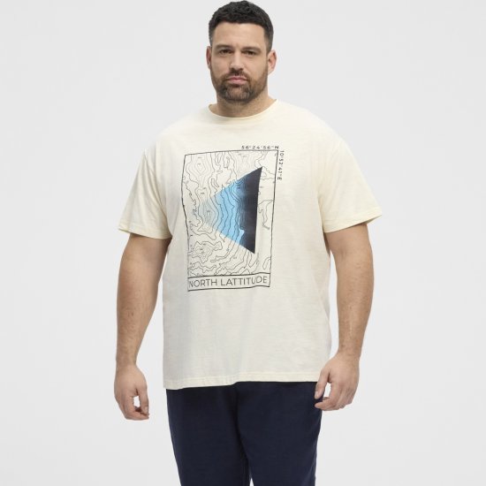 North Latitude T-shirt Printed Short Sleeve Off-White - T-krekli - T-krekli - 2XL-14XL