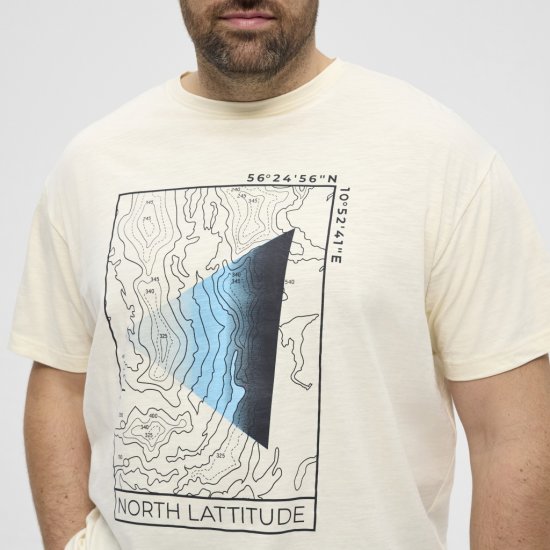 North Latitude T-shirt Printed Short Sleeve Off-White - T-krekli - T-krekli - 2XL-14XL