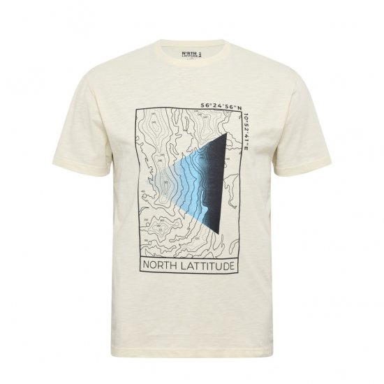North Latitude T-shirt Printed Short Sleeve Off-White - T-krekli - T-krekli - 2XL-14XL