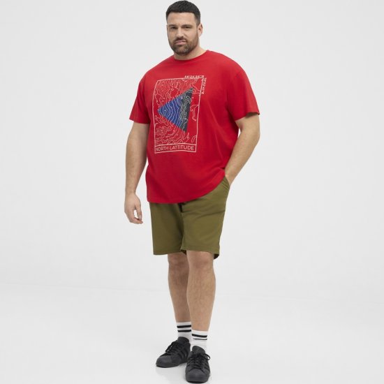 North Latitude T-Shirt Printed Short Sleeve Red - T-krekli - T-krekli - 2XL-14XL