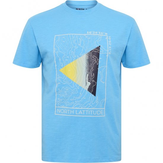 North Latitude T-Shirt Printed Turquoise - T-krekli - T-krekli - 2XL-14XL