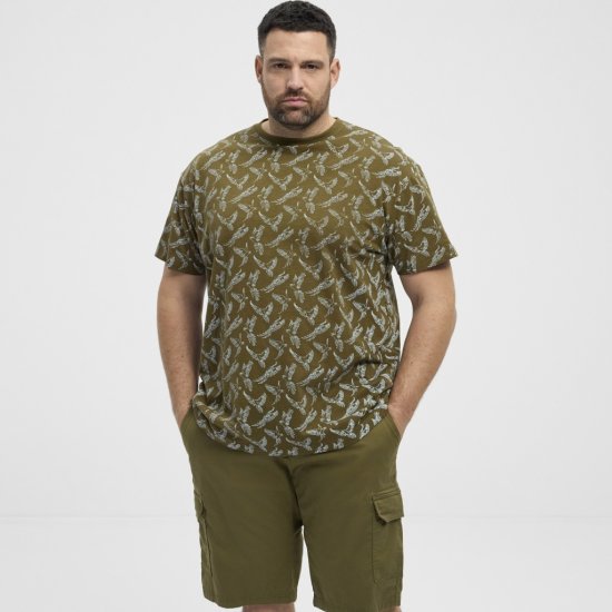 North Latitude T-shirt Allover Printed Green - T-krekli - T-krekli - 2XL-14XL