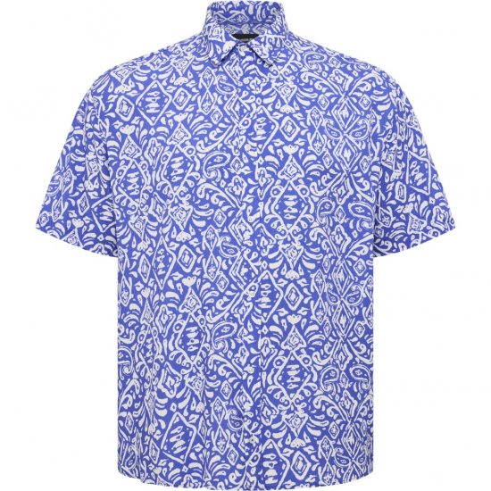 North Latitude Shirt Denim Printed Allover Blue - Krekli - Krekli - 2XL-8XL