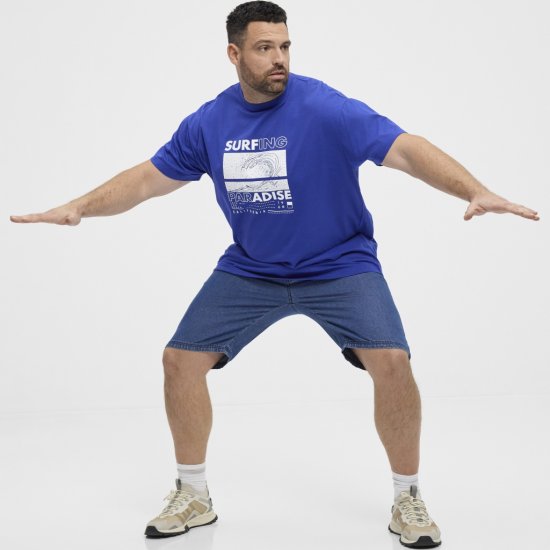 North Latitude T-Shirt Printed Blue - T-krekli - T-krekli - 2XL-14XL