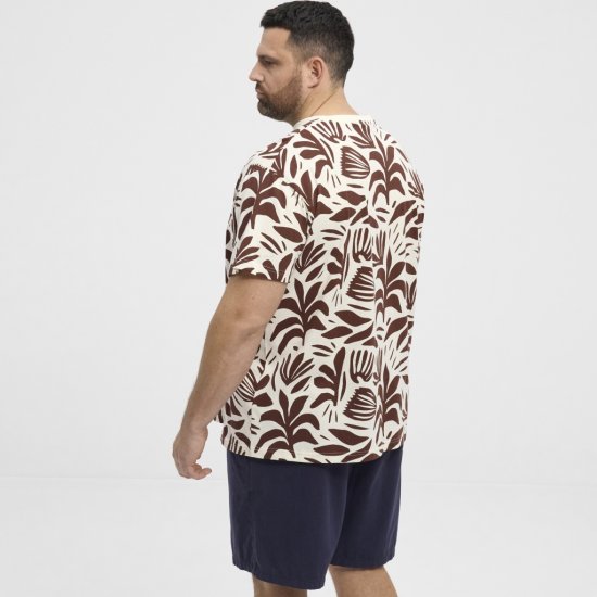 North Latitude T-Shirt Printed Allover Bordeaux - T-krekli - T-krekli - 2XL-14XL