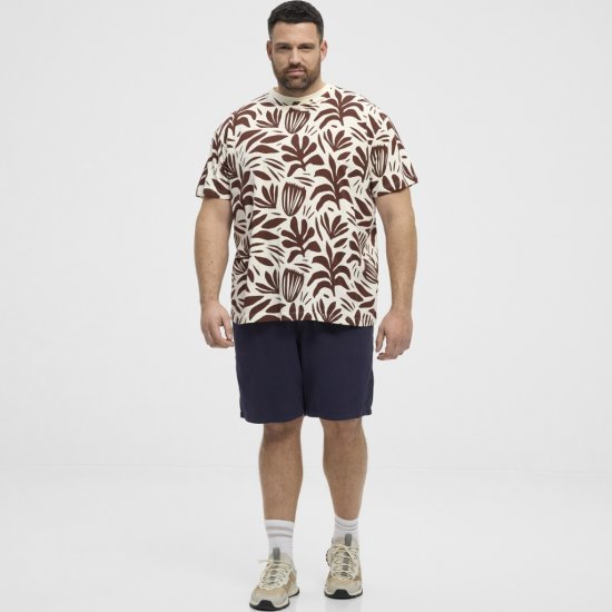 North Latitude T-Shirt Printed Allover Bordeaux - T-krekli - T-krekli - 2XL-14XL