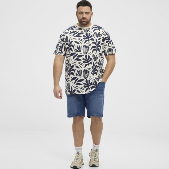 North Latitude T-shirt Allover Printed Navy - T-krekli - T-krekli - 2XL-14XL