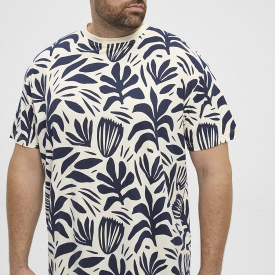 North Latitude T-shirt Allover Printed Navy - T-krekli - T-krekli - 2XL-14XL