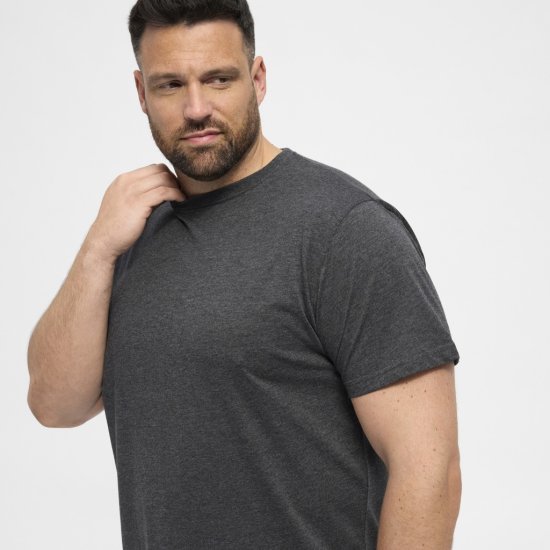 North Latitude T-Shirt 2-Pack Dark Grey Melange - T-krekli - T-krekli - 2XL-14XL