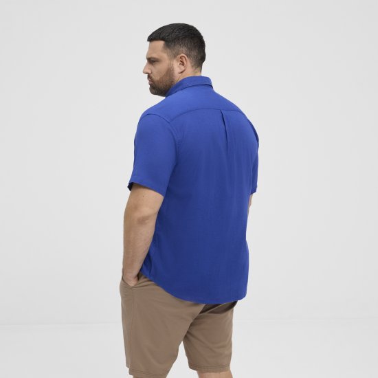 North Latitude Shirt Short Sleeve TALL Blue - VĪRIEŠU APĢĒRBS MT-6XLT - Apģērbs gariem vīriešiem
