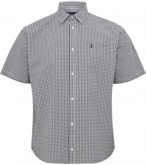 North Latitude Shirt Short Sleeve Checked Grey - Krekli - Krekli - 2XL-8XL