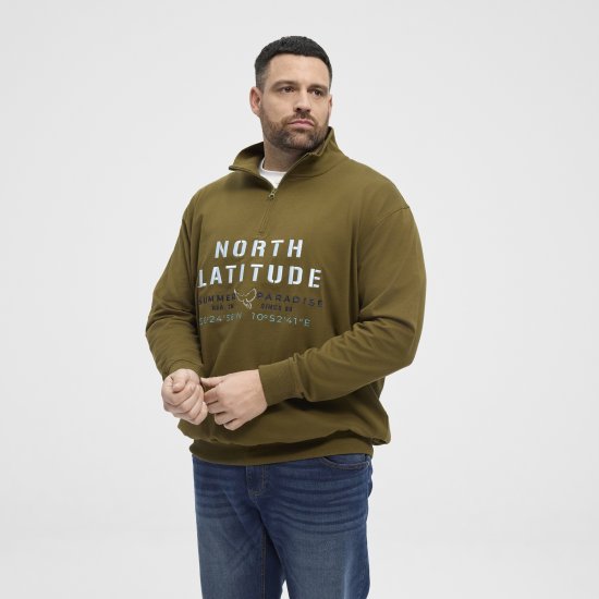 North Latitude Sweatshirt Half-Zip Green - Džemperi un džemperi ar kapuci - Džemperi - 2XL-14XL