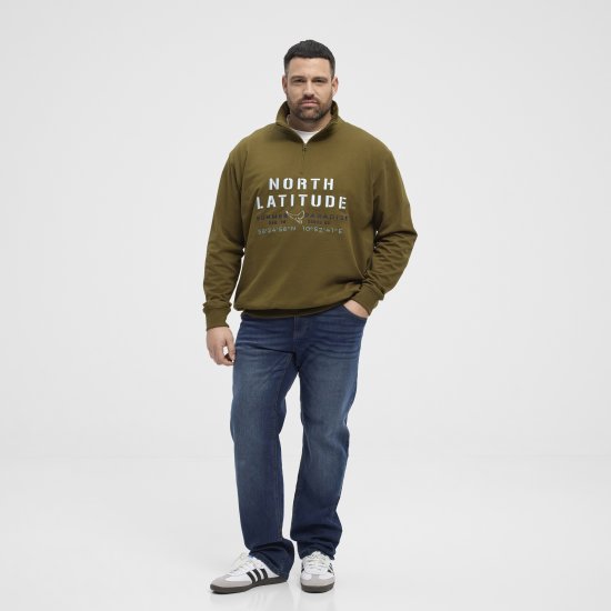 North Latitude Sweatshirt Half-Zip Green - Džemperi un džemperi ar kapuci - Džemperi - 2XL-14XL