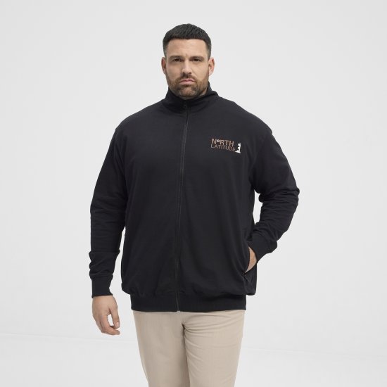 North Latitude Sweatshirt Cardigan Black - Džemperi un džemperi ar kapuci - Džemperi - 2XL-14XL