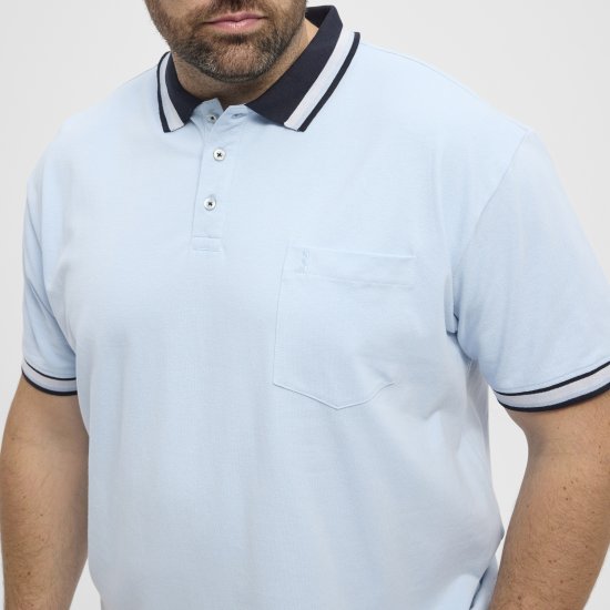 North Latitude Polo Pique Short Sleeve Light Blue - Polo krekli - Polo krekli - 2XL-8XL