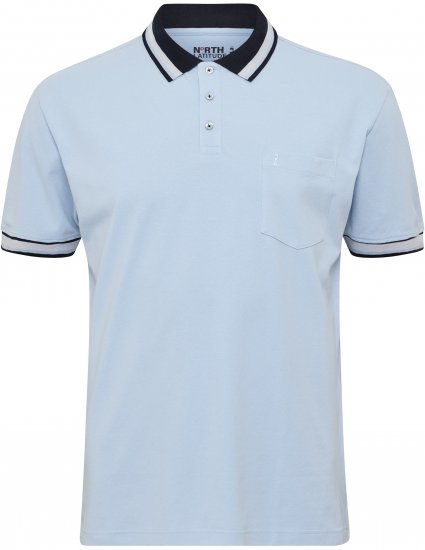 North Latitude Polo Pique Short Sleeve Light Blue - Polo krekli - Polo krekli - 2XL-8XL