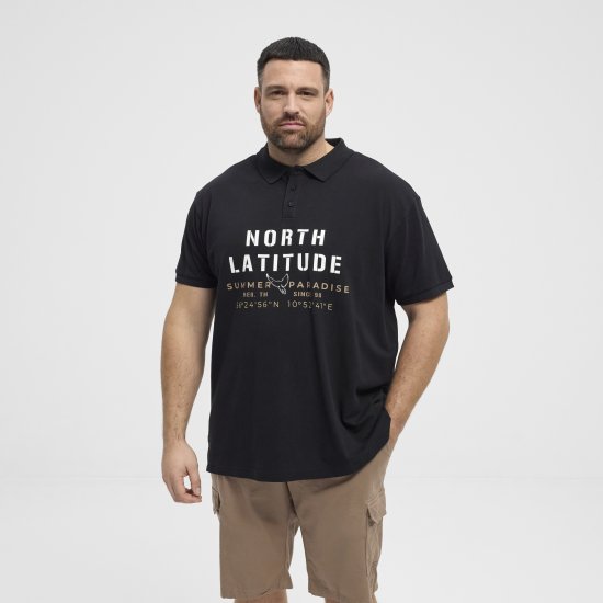 North Latitude Polo Pique Short Sleeve Black - Polo krekli - Polo krekli - 2XL-8XL